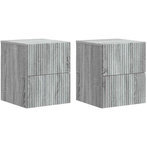  Stenski nočni omarici 2 pcs Siva Sonoma 33 x 34,5 x 40 cm, (5000209798) Cene