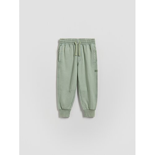 Reserved Pamučne jogger hlače - bljedozeleno Cene