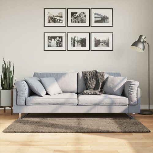 vidaXL Tepih ISTAN s visokim vlaknima sjajni izgled sivi 80 x 150 cm Cijene