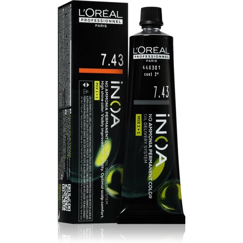 L´Oréal Paris Inoa trajna boja za kosu bez amonijaka nijansa 7.43 60 ml Cijene