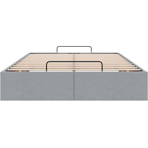 VidaXL Okvir kreveta bez madraca svjetlosivi 120 x 200 cm od tkanine Slike