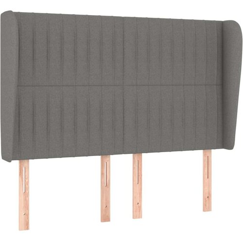  Krevet s oprugama i madracem tamnosivi 140x190 cm od tkanine Slike