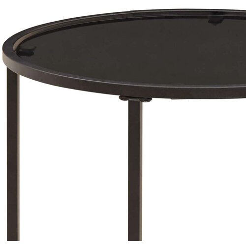  Set stolića za kavu 2 pcs 55 x 55 x 45 cm čelik - Stakl Slike