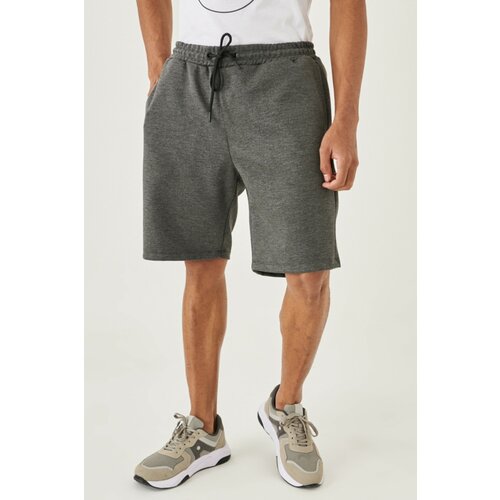 AC&Co / Altınyıldız Classics Men's Anthracite-melange Standard Fit Daily Comfortable Sports Knitted Shorts Cene