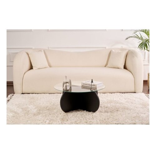 Hanah home Klub sto Aeris, 75x35x75 cm, Crno-sivi Slike