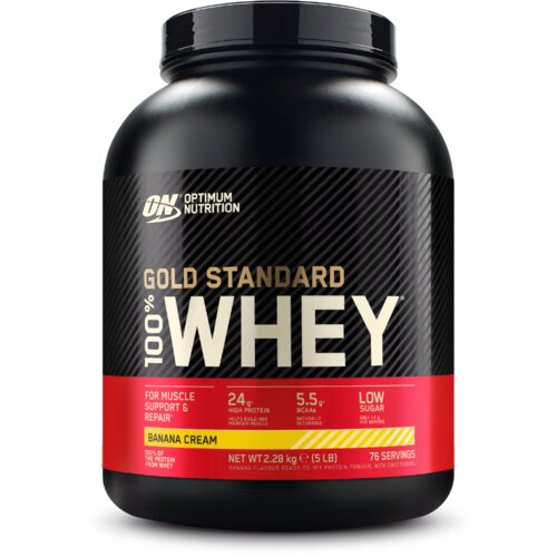 Optimum Nutrition 100% whey gold standard 2250 g banana krem Slike