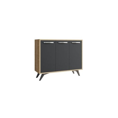 Hanah home Komoda Piffa 100x82x35cm Hrast-Antracit Slike
