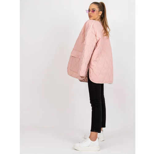 Fashion Hunters Dusty pink quilted jacket without hood Callie RUE PARIS