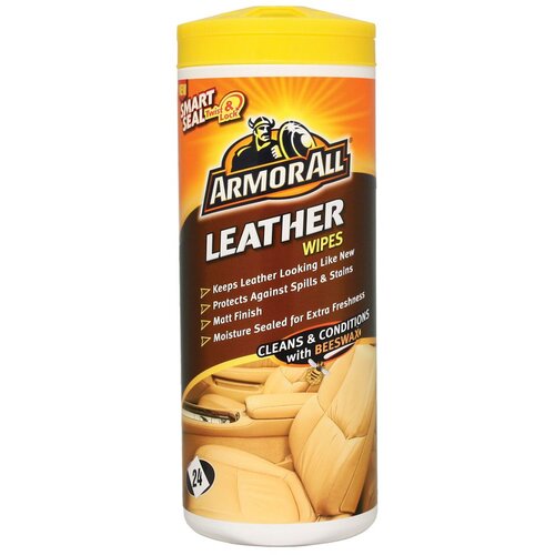 ARMOR ALL ROBČKI ZA ČI&amp;Scaron;ČENJE IN ZA&amp;Scaron;ČITO USNJA LEATHER WIPES 24/1 Slike