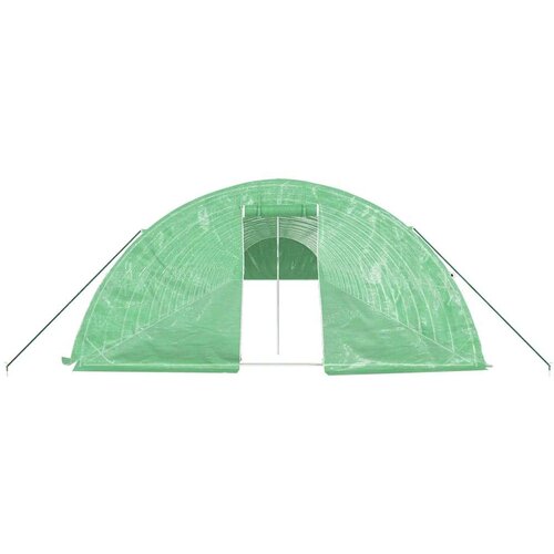  Rastlinjak z jeklenim ogrodjem zelen 120 m 24x5x2,3 Slike