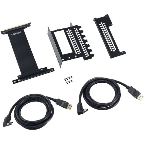 CABLEMOD Vertical Graphics Card Holder with PCIe x16 Riser Cable, 2x DisplayPort - Black Cijene