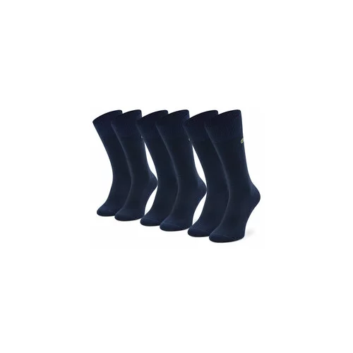 Lacoste Set 3 parov unisex visokih nogavic RA4261 Mornarsko modra
