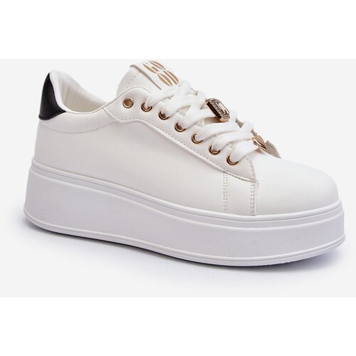 FB3 Women&amp;#039;s platform sneakers with white embellishments Herbisa Slike