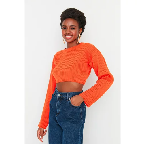 Trendyol Orange Crop Knitwear Sweater