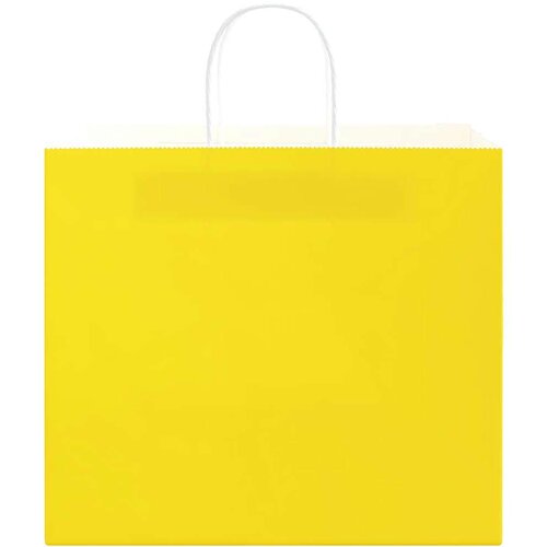  Papirnate vrećice 250 kom s ručkama žute 32x22x28 cm Slike