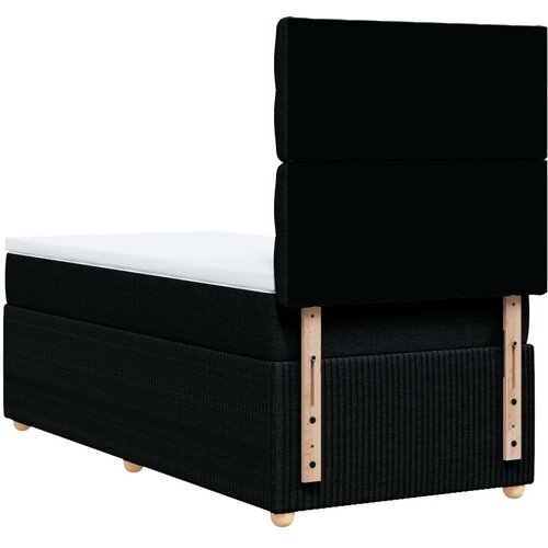 VidaXL box spring krevet s madracem crni 80 x 200 cm od tkanine Slike