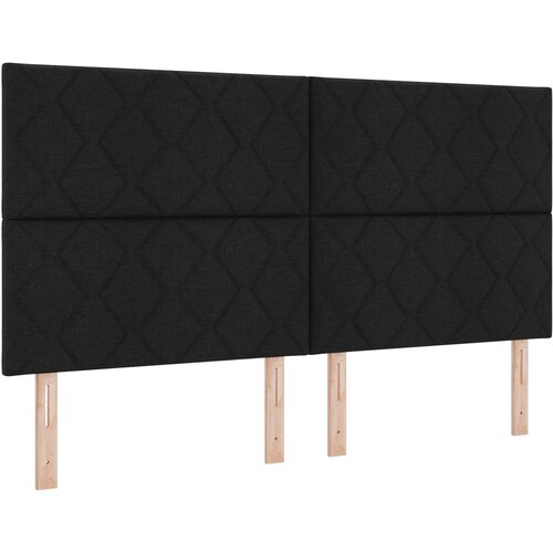  LED okvir za krevet s madracem Crna 160 x 200 cm Tkanina Slike