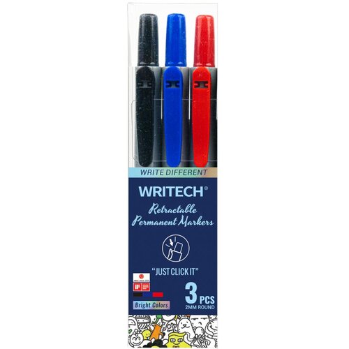  PERMANENTNI MARKER 2 mm okrugli vrh WRITECH W-805P CLICK BLIST. 3/1 Cene