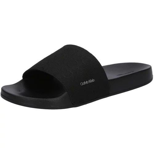 Calvin Klein Natikače s potpeticom crna / prljavo bijela