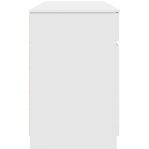  Stol s ladicama Bijelo 140 x 49 x 76 cm Konstruirano drvo Slike