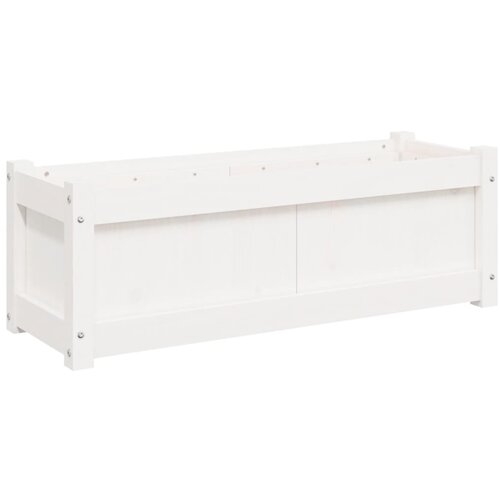 Maison Chic Vrtno cvetlično korito - Cvetlični Lonec belo 90x31x31 cm trdna borovina, (21789998) Cene
