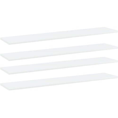 Police za knjige 4 kom bijele 100x20x1,5 cm konstruirano drvo Cene