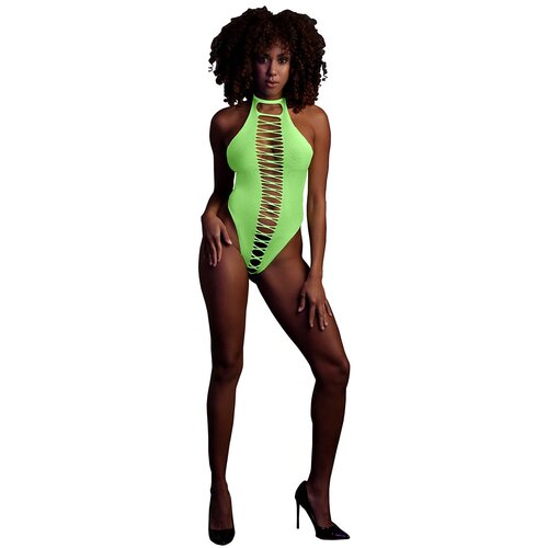 Ouch! Glow in the Dark High-Cut Body Neon Green XL-4XL Slike