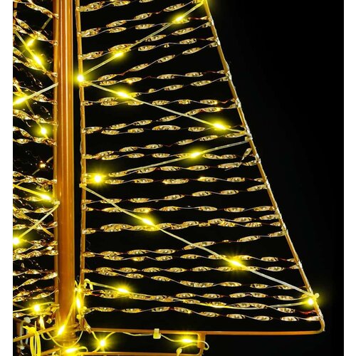 VidaXL Božićno drvce s 100 LED svjetlima Topla bijela 120 cm PET Slike