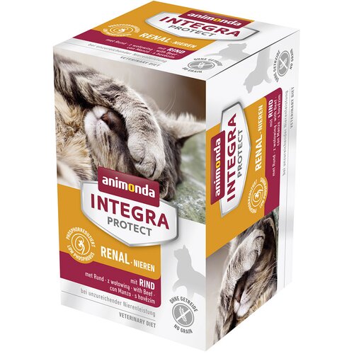 Animonda Integra Protect Adult ledvice pladnji 6 x 100 g - Z govedino Cijene