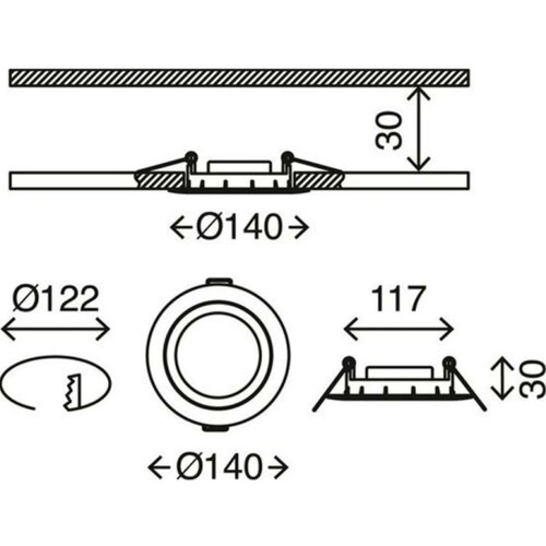  Briloner 7116-432 - Komplet od 3 LED kupatilskih svetala FLAT IN LED/9W/230V IP23 Cene