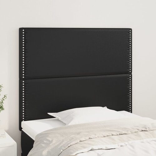 VidaXL Uzglavlje 2 kom crni 90x5x78/88 cm od umjetne kože Slike