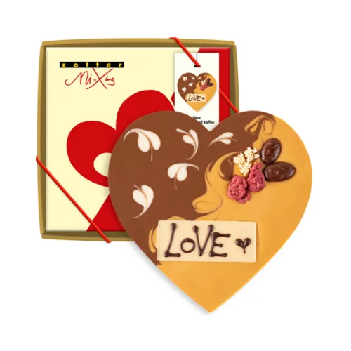 Zotter Schokoladen Bio MiXing srce - Deluxe Caramel Coffee Love