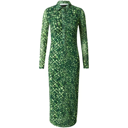Warehouse Košulja haljina zelena / svijetlozelena