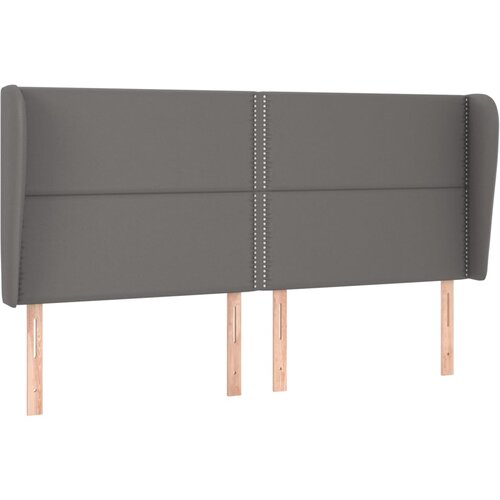 Maison Chic vzglavna omarica - nočna omarica - posteljna omarica z u&amp;scaron;esi sivo 183x23x118/128 cm umetno usnje, (21712445) Slike