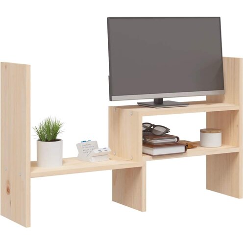  Stalak za monitor (39 - 72) x 17 x 43 cm od masivne borovine Slike