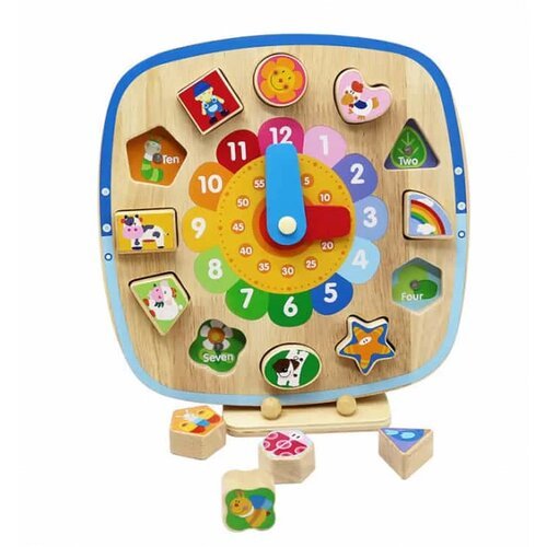 Pino drvena igračka za decu Umetaljka Sat sa magnetima Cene