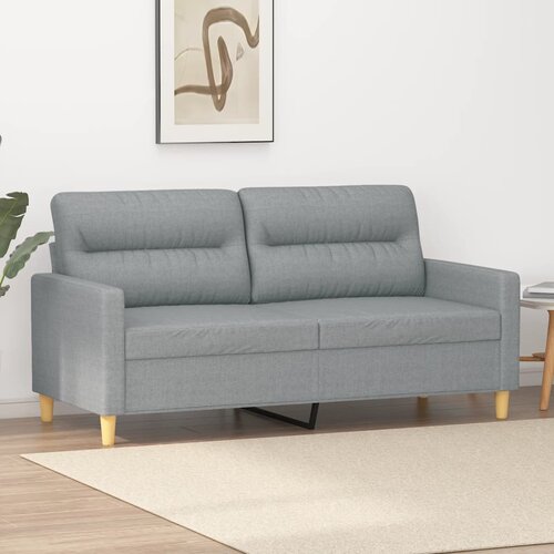  The Living Store Dvosed svetlo siv 140 cm blago - Kavč Dvosed, (21449194) Slike