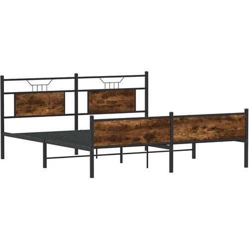 VidaXL metalni okvir kreveta bez madraca boja hrasta 180x200 cm Slike