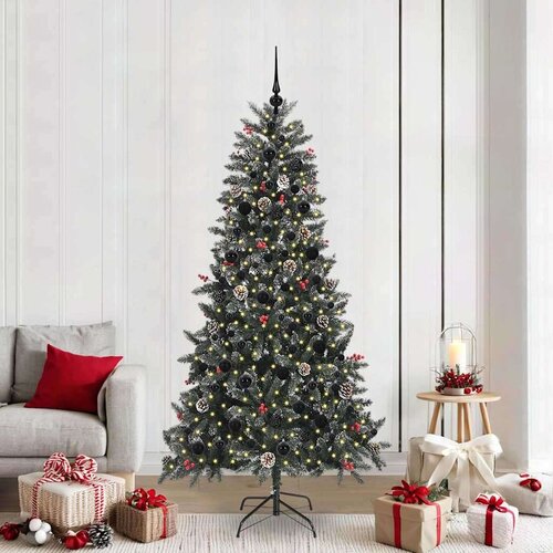 vidaXL Umestno božično drevo med 300 LED Zelena 114 x 114 x 210 cm Cene