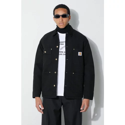 Carhartt WIP Traper jakna za muškarce, boja: crna, za prijelazno razdoblje