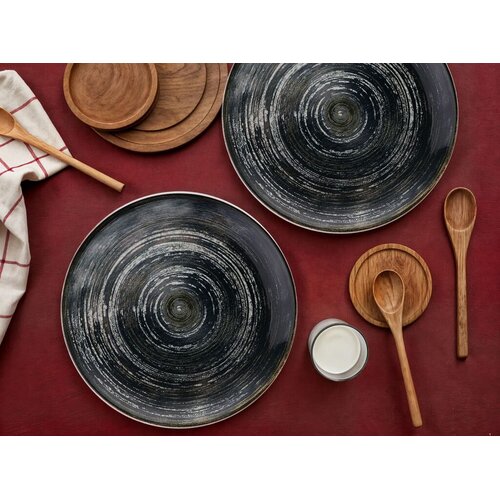 Hermia Set servisnih tanjira, 6 komada, Crni Cene