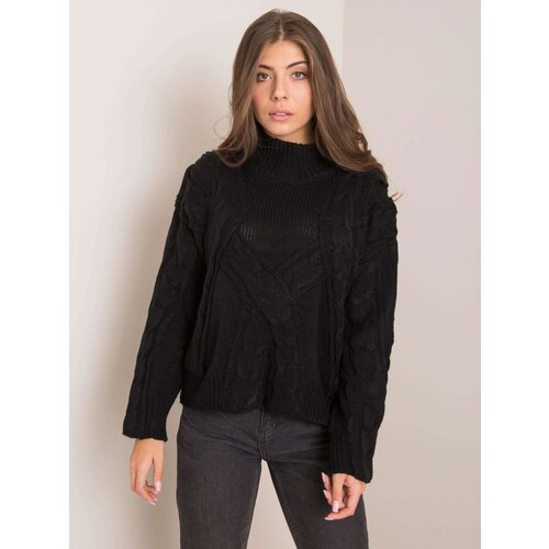 Fashion Hunters Black knitted sweater Slike