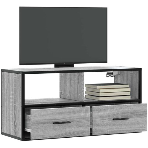 VidaXL TV ormarić sivi Sonoma 80x31x39,5 cm Konstruirano drvo i metal Slike
