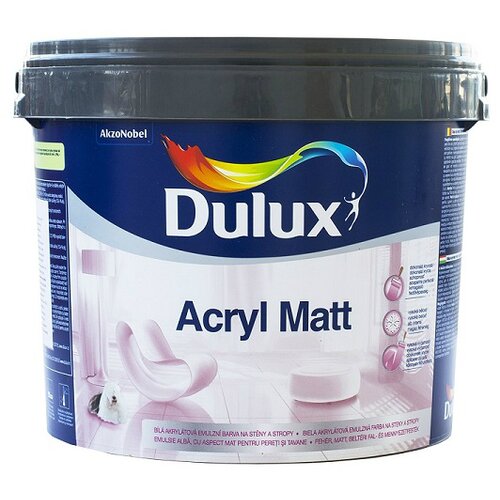 DULUX Notranja stenska barva ACRYL MATT (barva: bela, 10 l) Cene
