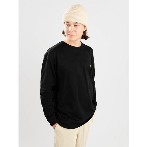 Carhartt WIP Chase Majica z dolgimi rokavi black / gold Slike