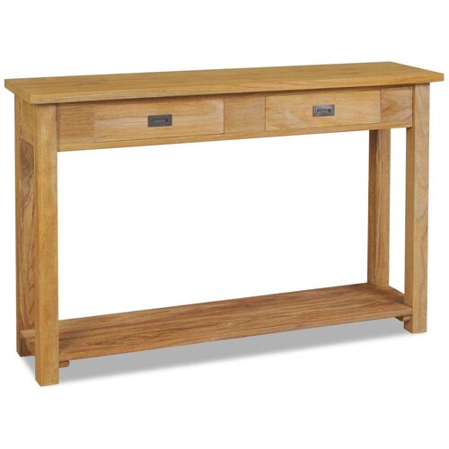 vidaXL Konzolna mizica iz masivne tikovine 120x30x80 cm Cene
