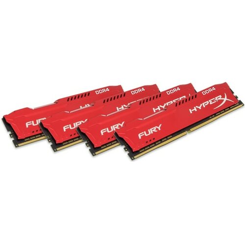 Kingston DIMM DDR4 64GB (4x16GB kit) 2133MHz HX421C14FRK4/64 HyperX Fury Red ram memorija Slike