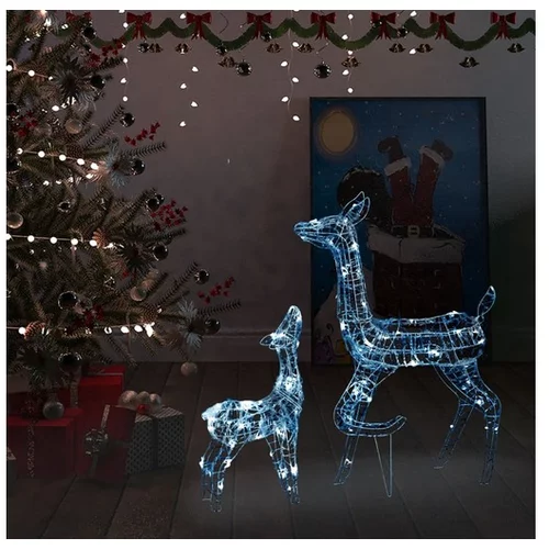  Božična dekoracija družina jelenov 160 hladno belih LED lučk