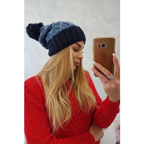 Kesi marka niezdefiniowana Cap with fleece Milano K203 jeans+navy blue Slike