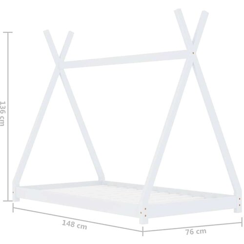 VidaXL Otro&amp;scaron;ki posteljni okvir bel iz trdne borovine 70x140 cm, (20650882) Slike